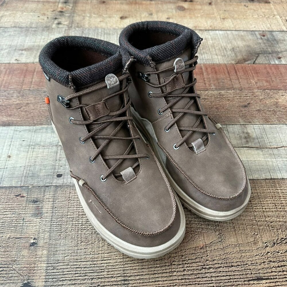 Hey Dude Bradley Mens Size US 14 Boots Brown Suede Casual Comfort Shoes